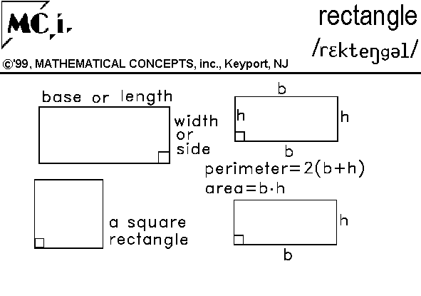 rectangle, rectangular